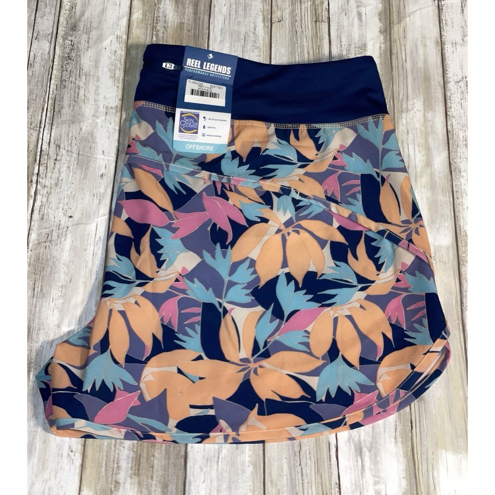 Reel Legends Women's Offshore Shorts NWT Size XL‎ Estate Blue/pretty Pile